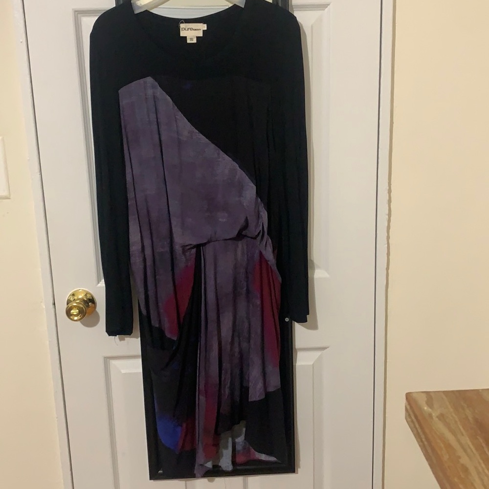 Pure DKNY dress long sleeve and waist detail